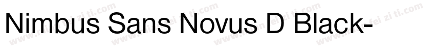Nimbus Sans Novus D Black字体转换